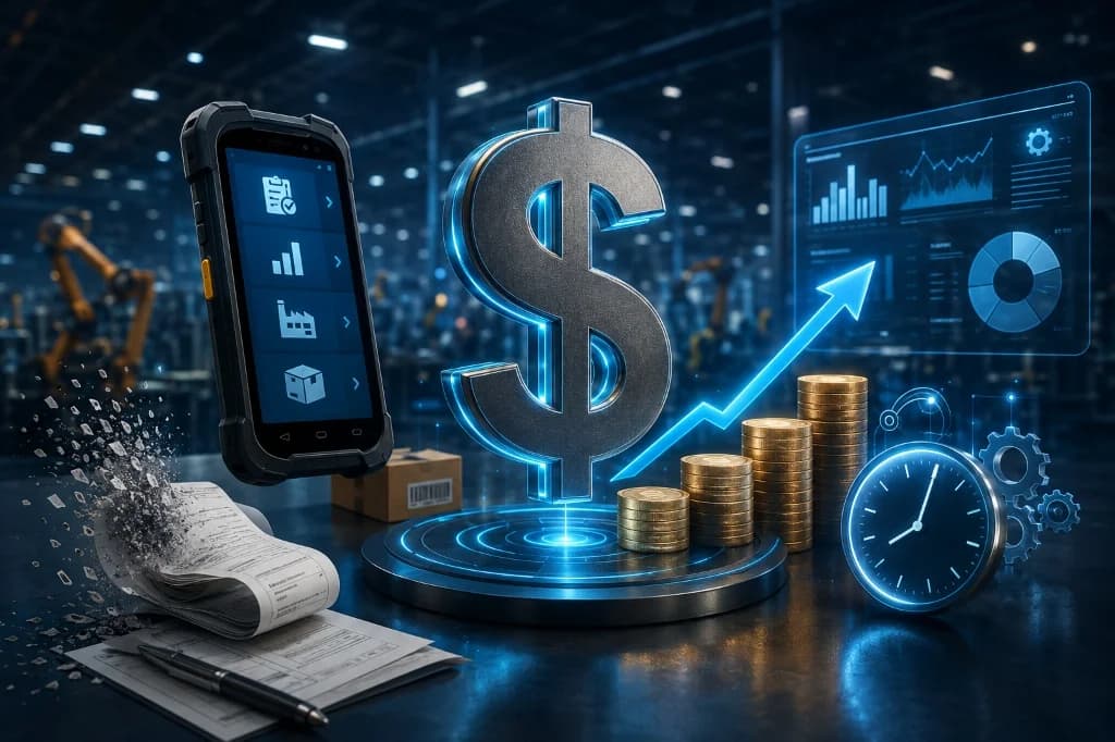 Financial impact of mobile MES data capture on P&L and labor ROI